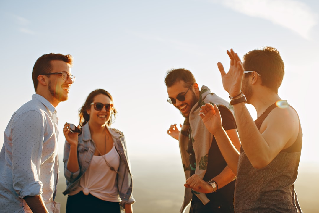 group of friends laughing